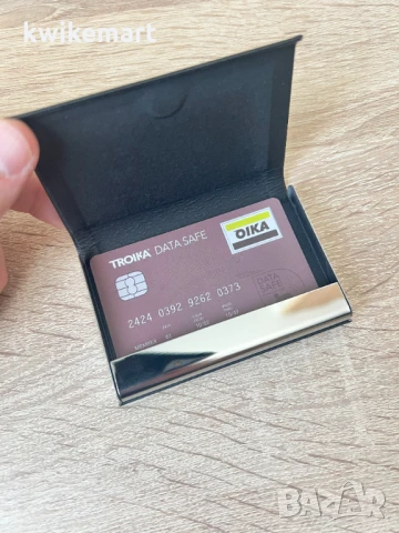 Калъф за карти / портфейл с RFID защита Troika Marble Safe, черен, снимка 6 - Портфейли, портмонета - 50835594