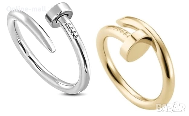 Луксозен пръстен Пирон Cartier стил златен, сребърен или розово злато, снимка 3 - Пръстени - 52424324
