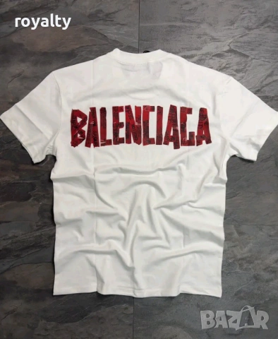 Balenciaga Нови Мъжки Тениски Два Цвята 