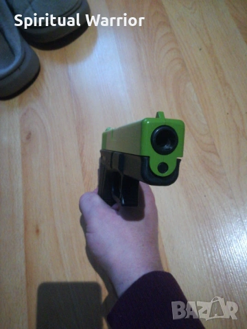 Метален Еърсофт Пистолет Глок, цвят зелен, 0,5 джаула, снимка 3 - Други - 53371434