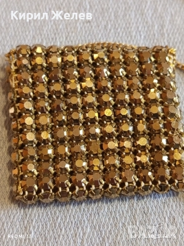Колие pochette малка дамска чанта от златна мъниста разкошно 52249, снимка 4 - Колиета, медальони, синджири - 52492904