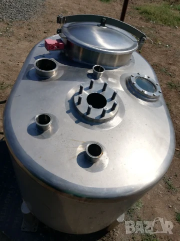 🛢 Професионален резервоар 500 л от неръждаема стомана 316L – за вино, храни, химикали, козметика, снимка 5 - Други машини и части - 51286218