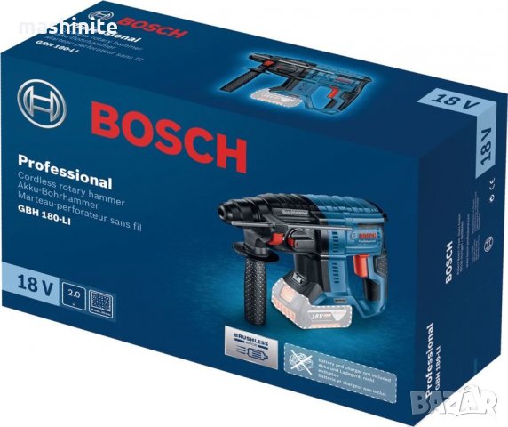 Акумулаторен безчетков перфоратор GBH 180-LI Bosch, снимка 3 - Други инструменти - 30773525