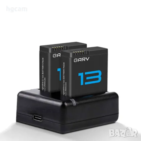 Зарядно устройство GARV за GoPro Hero 13 Black, Type C, Двойно, снимка 2 - Батерии, зарядни - 48880815