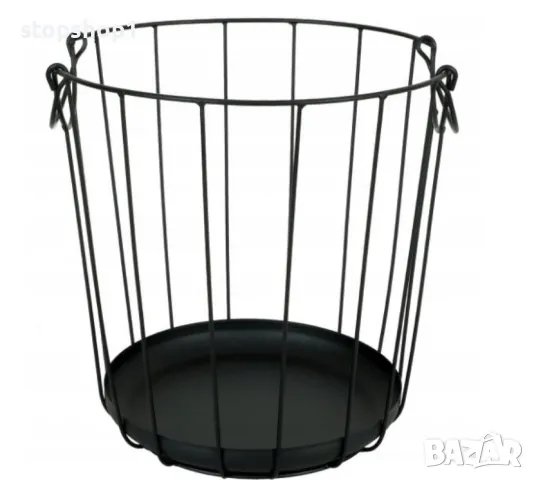 Универсален черен метален кош