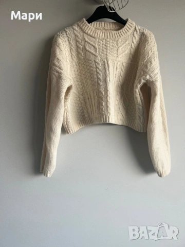 Сет/комплект вълнен пуловер и панталон с широк крачол