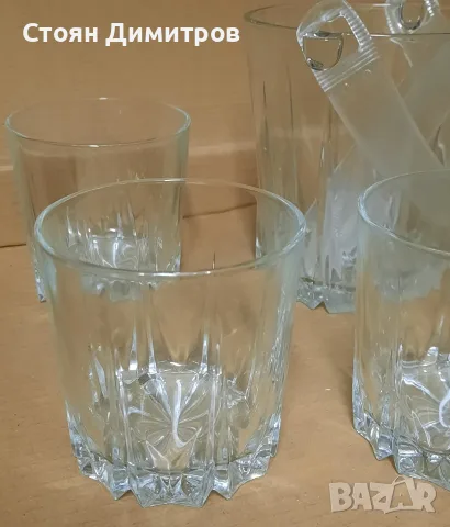 Комплект чаши за уиски и ледарка , снимка 2 - Чаши - 56061510