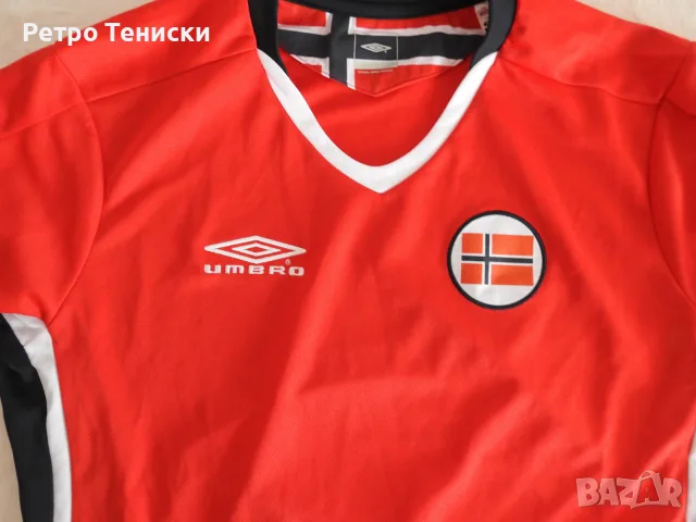 Тениска Norway Umbro — Мъже размер L Червено, снимка 3 - Тениски - 56313028