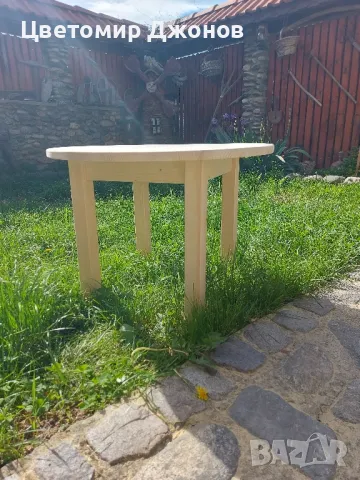  Дървено столче,масичка,етажерка , снимка 10 - Мебели за детската стая - 46189140