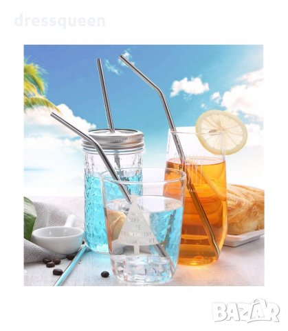 3000 Стоманени сламки в комплект от 4 или 12 броя, снимка 10 - Други стоки за дома - 34257725