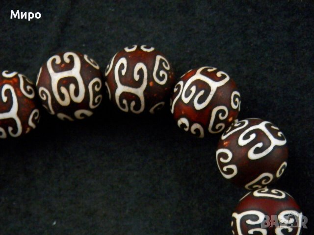 ГРИВНА  ТИБЕТ НЕПАЛ ХИМАЛАИ АХАТ ДЗИ МЪНИСТА ЩАСТИЕ И ДОБЪР КЪСМЕТ , снимка 10 - Антикварни и старинни предмети - 40833085