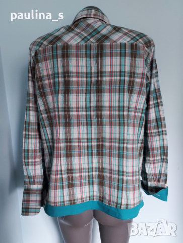 Два броя / Дамска памучна риза в каре / голям размер , снимка 7 - Ризи - 36505846