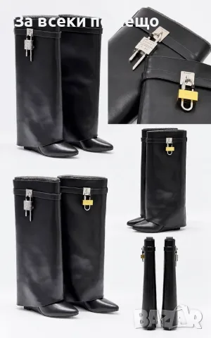 Givenchy Дамски Черни Ботуши Естествена Кожа Код SK2221