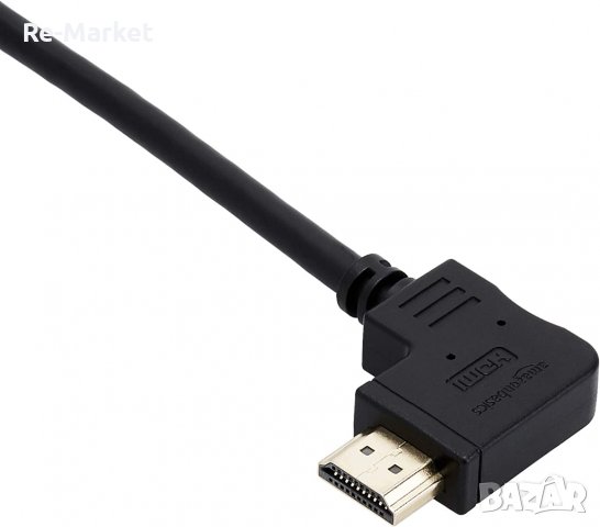 (-79%) Високоскоростен HDMI кабел Amazon Basics 18Gbps/4K/60Hz/ъглов 1.8m, снимка 2 - Кабели и адаптери - 40089474