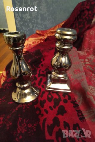 Арт деко великолепни порцеланови свещници 