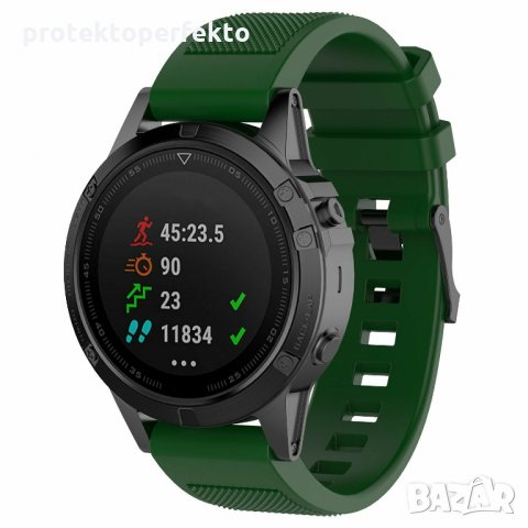 Силиконова каишка GARMIN Fenix 7, 7X червен цвят, снимка 4 - Каишки за часовници - 35579925