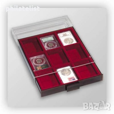 Leuchtturm MBXL9 кутия за девет SLABS капсули, снимка 1 - Нумизматика и бонистика - 35288249
