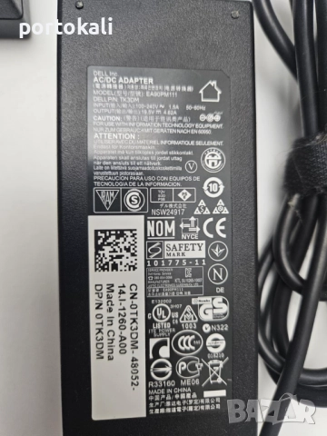 +Гаранция! Зарядно за лаптоп Dell Дел 19.5V 90W 130W, снимка 5 - Части за лаптопи - 51729067