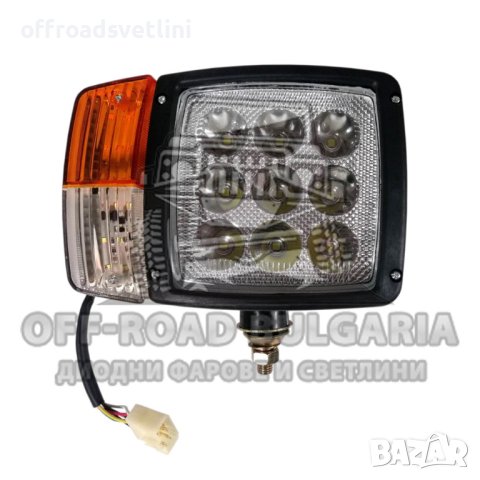 2 БРОЯ 100W Диодни Фарове с мигач за Трактор Диодни фарове за мотокари, снимка 2 - Аксесоари и консумативи - 40394710