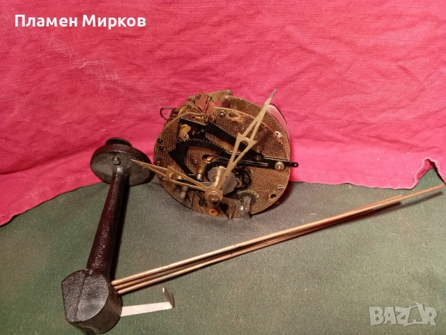 Механизъм за германски настолен часовник, снимка 3 - Антикварни и старинни предмети - 51980202