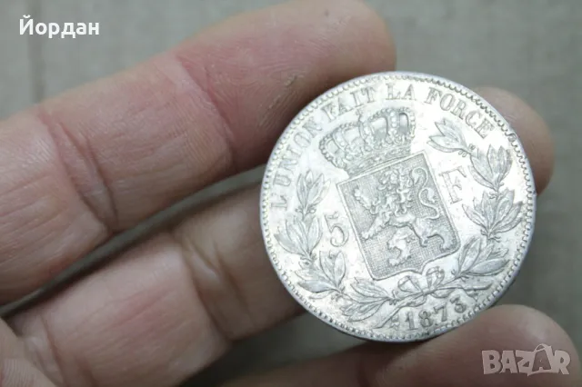 ''5 франка'' 1873-та година, снимка 4 - Нумизматика и бонистика - 48481649