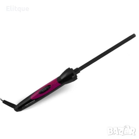 Маша за коса Laura, 10 мм, 360° кабел, керамично покритие, черен/розов, снимка 5 - Преси за коса - 52842592