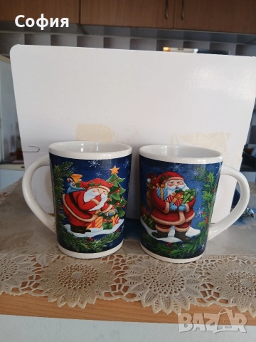 порцеланови чаши коледни, снимка 4 - Чаши - 52797988