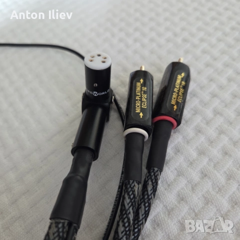 Wireworld Micro-Platinum Eclipse™ 10 Tonearm Cable 1,0m 5pin DIN 90º to 2xRCA, снимка 6 - Други - 53122133