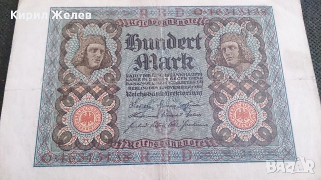 Банкнота 100 райх марки 1920година - 14582, снимка 4 - Нумизматика и бонистика - 29078540