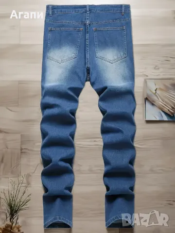 Мъжки накъсани ластични дънки № 33 или М-Л чисто нови, снимка 3 - Дънки - 49565898