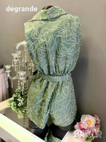 Елегантен зелен гащеризон, снимка 2 - Гащеризони - 50794108