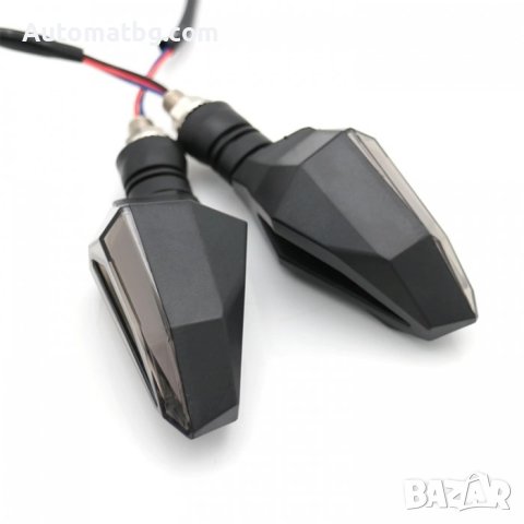 Комплект мигачи Automat, Диодни светлини, 2бр, 2066, Черен, снимка 4 - Аксесоари и консумативи - 40692668