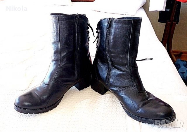 Боти - къси ботушки дамски Lavorazione Artigiana - италиански №38 Нови!