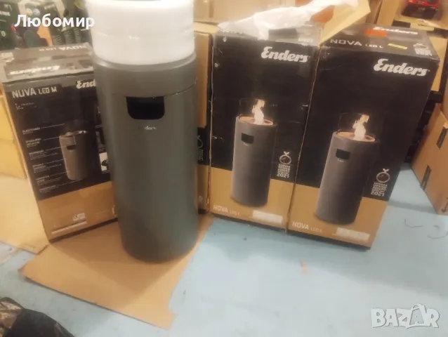 Камина Enders Nova LED L, газова камина за вътрешен двор с амбиентно осветление