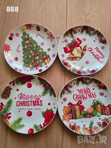 коледни чинии 19 см, снимка 2 - Чинии - 52803540
