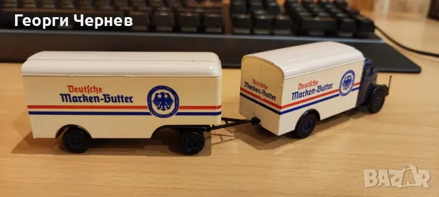 1:87 Brekina 7231 MAN F 8 Deutsche Marken-Butter Kofferzug 1/87, снимка 3 - Колекции - 49155471