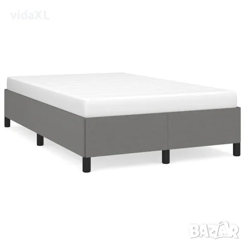 vidaXL Рамка за легло без матрак, тъмносива, 120x200 см, плат
