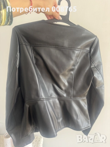 Дамско кожено яке ZARA - размер М, снимка 2 - Якета - 56440094