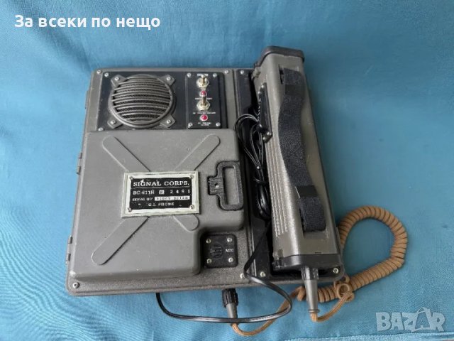 Реплика на ретро военен телефон SIGNAL CORPS BC-611H , стационарен телефон