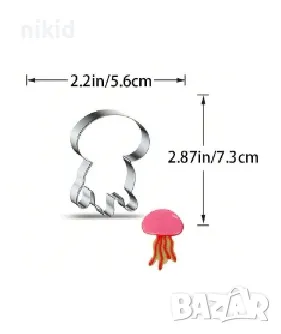 Медуза октопод метална форма резец тесто сладки фонфан , снимка 2 - Форми - 47619783