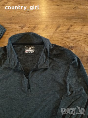 Under Armour Mens Power 1/4 Zip - страхотна мъжка блуза, снимка 2 - Спортни дрехи, екипи - 30347888