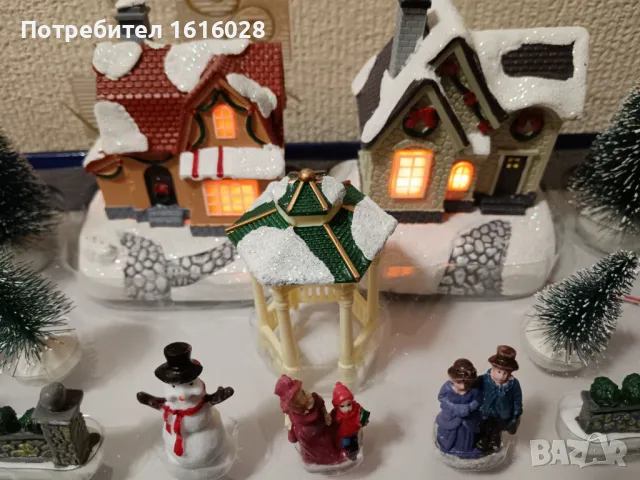 LED светещи селца на MAGIC VILLAGE.с 2 светещи къщички