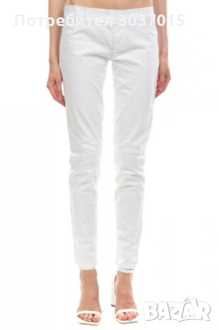 Нов дамски еластичен бял панталон дънки, снимка 1 - Дънки - 34931774