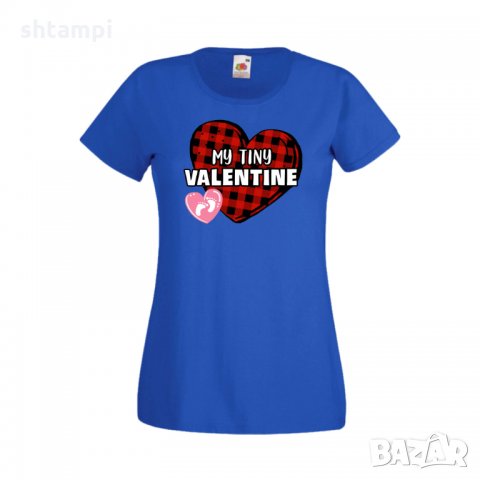 Дамска тениска Свети Валентин My Tiny Valentine, снимка 2 - Тениски - 35647403