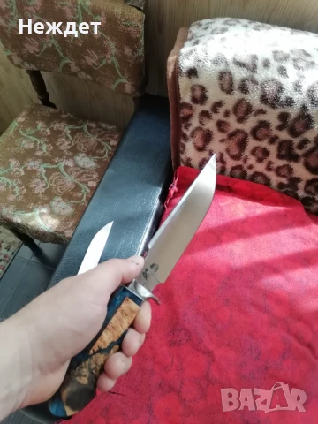 Нож от кована танкова шпилка. , снимка 3 - Ножове - 50675234