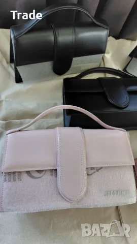 Оригинална кожена чанта Jacquemus Le Grand Bambino Pink, снимка 2 - Чанти - 56015118