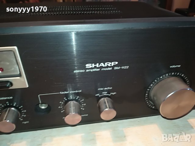 SHARP SM-1122H STEREO AMPLIFIER-MADE IN JAPAN-ВНОС SWISS 2603231922, снимка 6 - Ресийвъри, усилватели, смесителни пултове - 40143854
