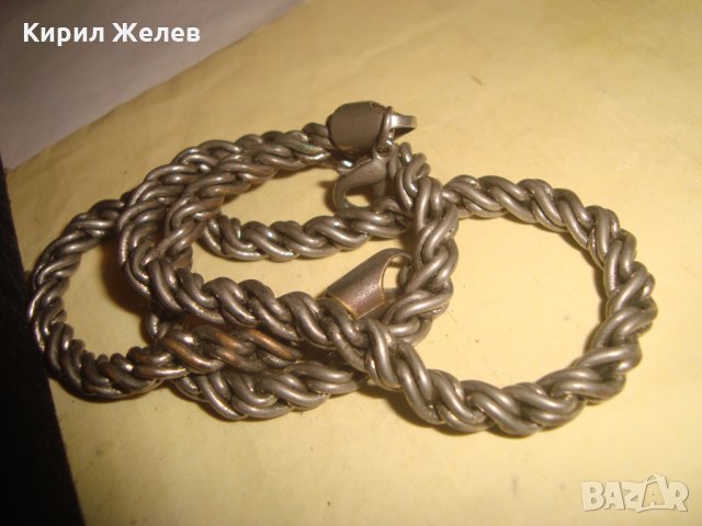 ПОСРЕБРЕН МЕДЕН ЗДРАВ ЛАНЕЦ КЮСТЕК ВЕРИЖКА СИНДЖИРЧЕ 70261 , снимка 7 - Антикварни и старинни предмети - 35323276