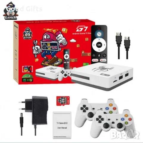 HD Ретро конзола с вградени игри G7 Андроид TV BOX , снимка 2 - Други игри и конзоли - 49120261