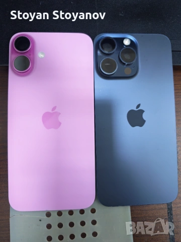 Заден Капак iPhone 16 Plus Pink и 15 Pro Blue  Max